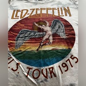 Torrid Tee - Led Zeppelin- Tie dye white and Grey.